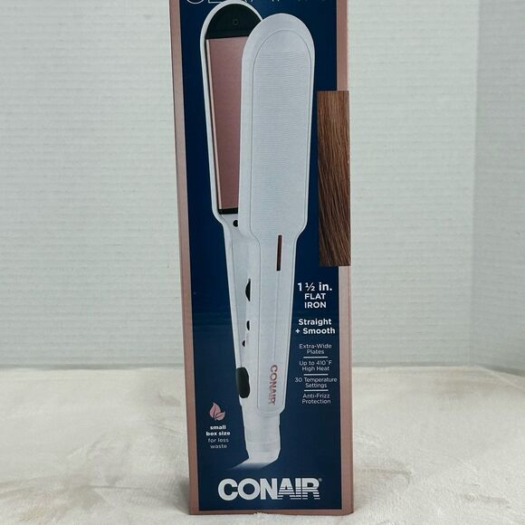 Conair Double Ceramic 1 1/2 in. Flat Iron Straight + Smooth. NWT. - Picture 4 of 8